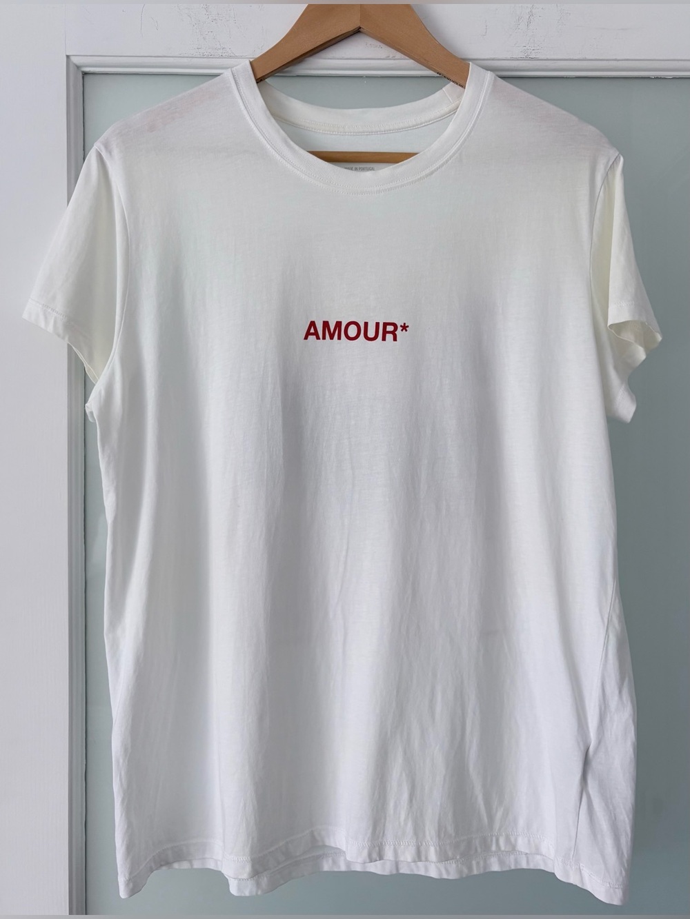 Zadig & Voltaire Zoe Pizza T-Shirt White Organic Cotton Size L